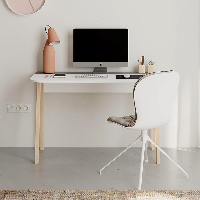Luton Megapap melamine desk in retro grey/white color 120x60x75cm.
