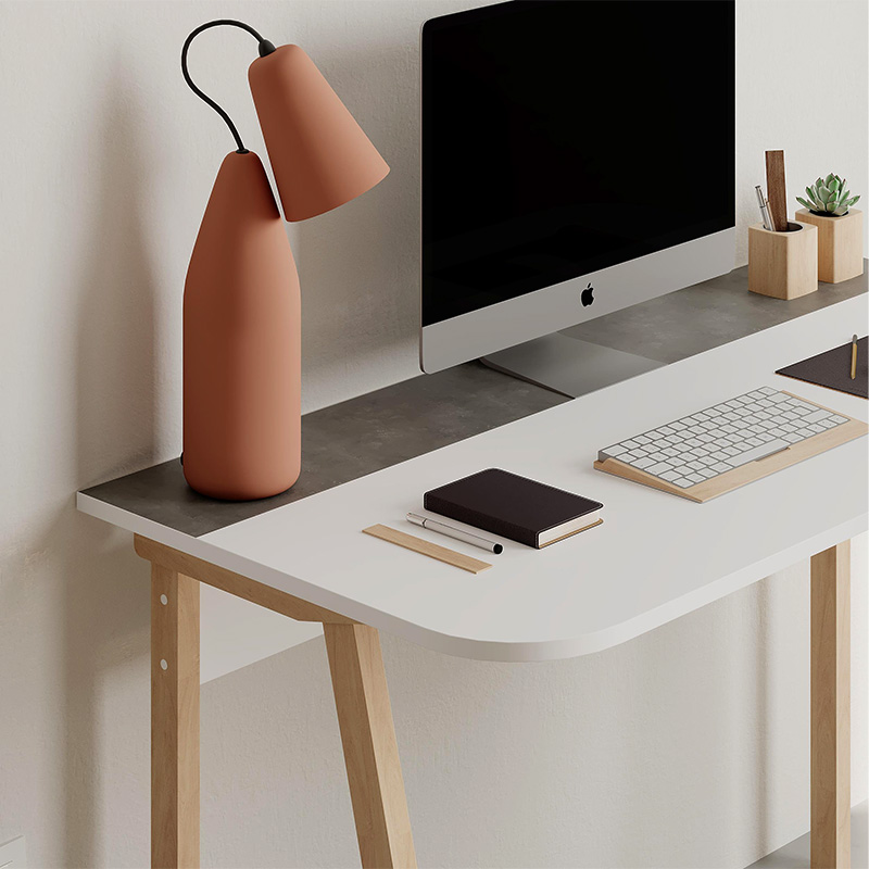 Luton Megapap melamine desk in retro grey/white color 120x60x75cm.