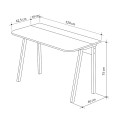 Luton Megapap melamine desk in retro grey/white color 120x60x75cm.