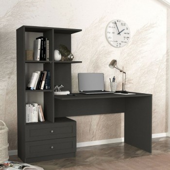 Γραφείο εργασίας Mantra Megapap χρώμα ανθρακί 150x60x152εκ.