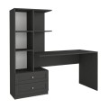 Mantra Megapap melamine office desk in anthracite color 155x60x152cm.