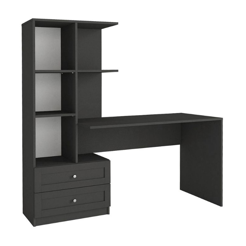 Mantra Megapap melamine office desk in anthracite color 155x60x152cm.