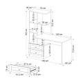 Mantra Megapap melamine office desk in anthracite color 155x60x152cm.