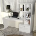 Mantra Megapap melamine office desk in white color 155x60x152cm.
