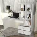 Mantra Megapap melamine office desk in white color 155x60x152cm.