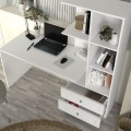 Mantra Megapap melamine office desk in white color 155x60x152cm.