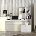 Mantra Megapap melamine office desk in white color 155x60x152cm.