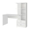 Mantra Megapap melamine office desk in white color 155x60x152cm.