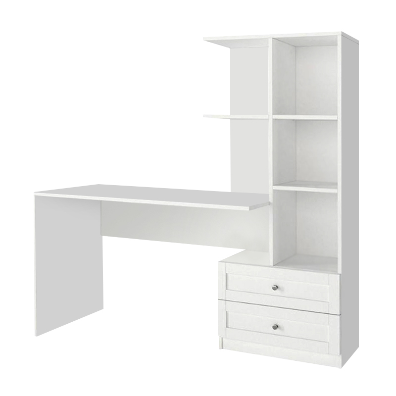 Mantra Megapap melamine office desk in white color 155x60x152cm.