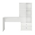 Mantra Megapap melamine office desk in white color 155x60x152cm.