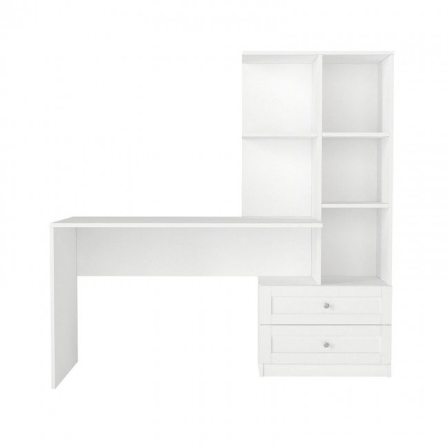 Γραφείο εργασίας Mantra Megapap χρώμα λευκό 150x60x152εκ.