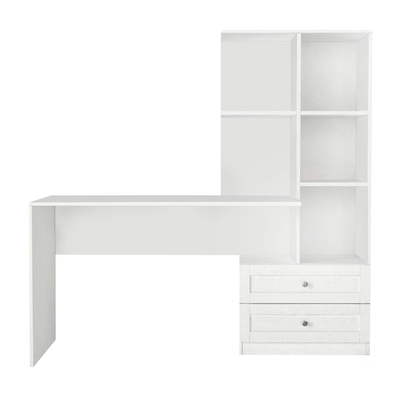 Mantra Megapap melamine office desk in white color 155x60x152cm.
