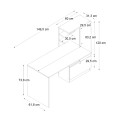 Merino Megapap melamine desk in walnut color 149,5x61,8x120cm.