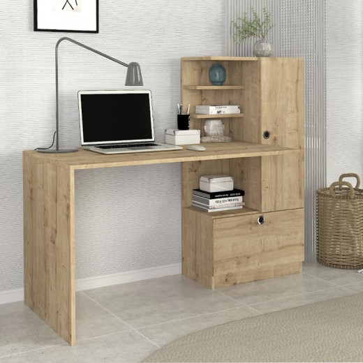 Γραφείο εργασίας Merino Megapap χρώμα sapphire oak 149,5x61,8x120εκ. Γραφείο εργασίας Merino Megapap χρώμα sapphire oak 149,5x61,8x120εκ.