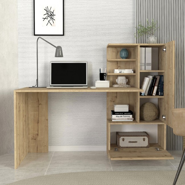 Γραφείο εργασίας Merino Megapap χρώμα sapphire oak 149,5x61,8x120εκ. Γραφείο εργασίας Merino Megapap χρώμα sapphire oak 149,5x61,8x120εκ.