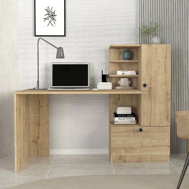 Γραφείο εργασίας Merino Megapap χρώμα sapphire oak 149,5x61,8x120εκ. Γραφείο εργασίας Merino Megapap χρώμα sapphire oak 149,5x61,8x120εκ.