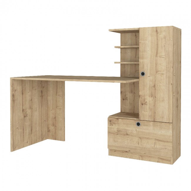 Γραφείο εργασίας Merino Megapap χρώμα sapphire oak 149,5x61,8x120εκ. Γραφείο εργασίας Merino Megapap χρώμα sapphire oak 149,5x61,8x120εκ.
