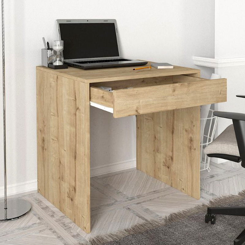 Mida Megapap melamine desk in sapphire oak color 72x60x73,8cm.