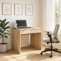 Mida Megapap melamine desk in sapphire oak color 72x60x73,8cm.