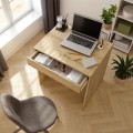 Mida Megapap melamine desk in sapphire oak color 72x60x73,8cm.