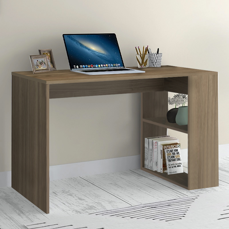 Mikro Megapap melamine office desk in walnut color 120x60x75cm.