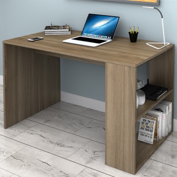 Mikro Megapap melamine office desk in walnut color 120x60x75cm.