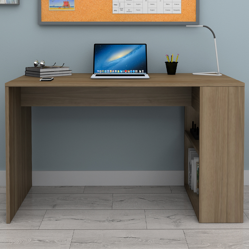Mikro Megapap melamine office desk in walnut color 120x60x75cm.