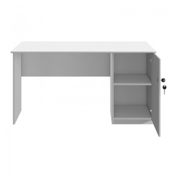 Γραφείο εργασίας με κλειδαριά Moto Megapap χρώμα λευκό 150x80x75εκ.