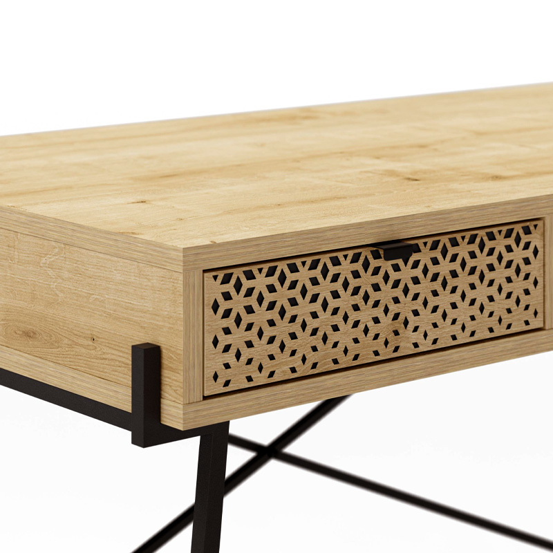 Naive Megapap melaminde working desk in sapphire oak color 113.4x60x77.5cm.
