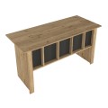 Nika Megapap melamine office desk in sepet oak - anthracite color 140x60x75cm