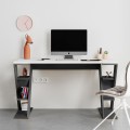 Papillon Megapap melamine working desk in anthracite - white color 137x60x75cm.