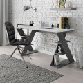 Papillon Megapap melamine working desk in anthracite - white color 137x60x75cm.