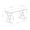 Papillon Megapap melamine working desk in anthracite - white color 137x60x75cm.