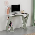Papillon Megapap melamine study desk in ash green - white 106x50x75cm.