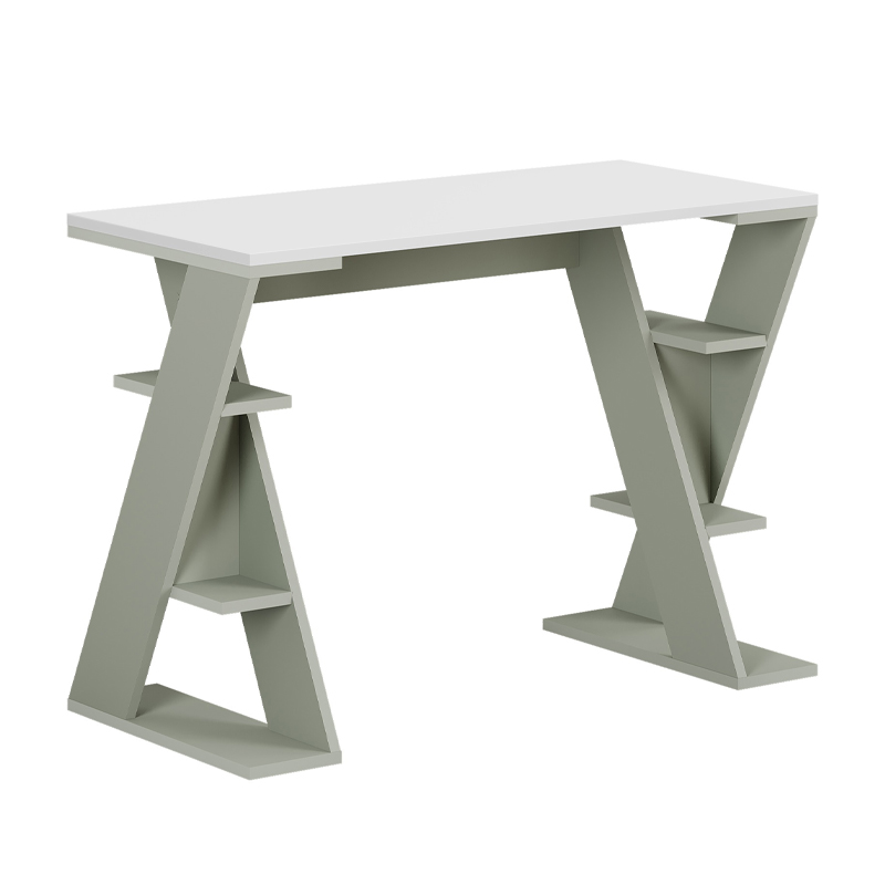 Papillon Megapap melamine study desk in ash green - white 106x50x75cm.