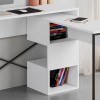 Polymorphic work desk Badau Megapap made of melamine color white 110x37.2x77cm.