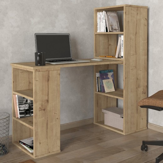 Γραφείο εργασίας πολυμορφικό Last Megapap χρώμα sapphire oak 119x44,7x123εκ. Γραφείο εργασίας πολυμορφικό Last Megapap χρώμα sapphire oak 119x44,7x123εκ.