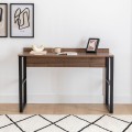 Rana Megapap metal - melamine study desk in walnut - black color 120x60x78.8cm.