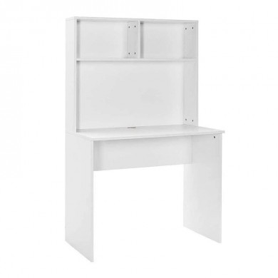Trendline Megapap melamine study desk in white color 90x52x148cm.