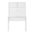 Trendline Megapap melamine study desk in white color 90x52x148cm.