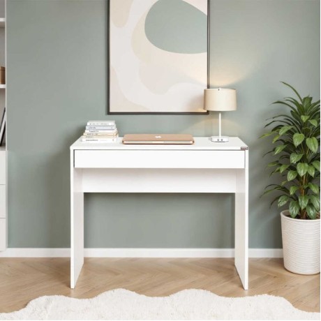 Vareno Megapap melamine desk in white color 90x55x75cm.