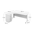 SUPERIOR COMPACT Αριστερή Γωνία, Απόχρωση Άσπρο 180x70x75 / 150x60x75cm