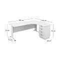 SUPERIOR COMPACT Δεξιά Γωνία Απόχρωση Άσπρο 180x70x75 / 150x60x75cm