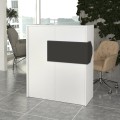 Aloha Megapap melamine welcome desk - reception with LED in white - anthracite color 95,5x40x110.3cm.