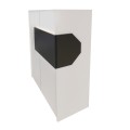 Aloha Megapap melamine welcome desk - reception with LED in white - anthracite color 95,5x40x110.3cm.