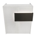 Aloha Megapap melamine welcome desk - reception with LED in white - anthracite color 95,5x40x110.3cm.