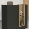 Γραφείο υποδοχής - reception Bonveno Megapap χρώμα ανθρακί - sepet oak 90x43,2x110εκ.