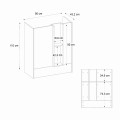Bonveno Megapap melamine welcome desk - reception in  white - sepet oak color 90x43.2x110cm.
