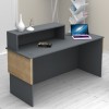 Γραφείο υποδοχής - reception Dustin Megapap χρώμα ανθρακί - φυσικό οξιάς 160x60x101,8εκ. Γραφείο υποδοχής - reception Dustin Megapap χρώμα ανθρακί - φυσικό οξιάς 160x60x101,8εκ.