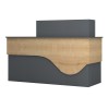 Γραφείο υποδοχής - reception Dustin Megapap χρώμα ανθρακί - φυσικό οξιάς 160x60x101,8εκ. Γραφείο υποδοχής - reception Dustin Megapap χρώμα ανθρακί - φυσικό οξιάς 160x60x101,8εκ.